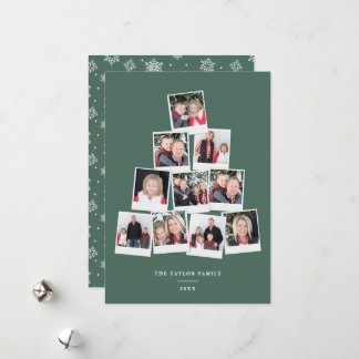 Cartão De Festividades Colagem de Fotografias de Crianças ao Largo da Árv