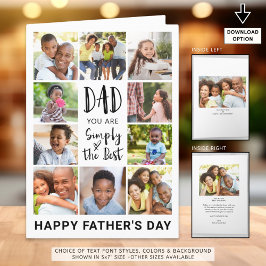 Cartão De Festividades Colagem de Fotografias do dia de os pais Personali