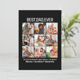 Cartão De Festividades Colagem de Fotografias do Melhor Pai Do Dia de os
