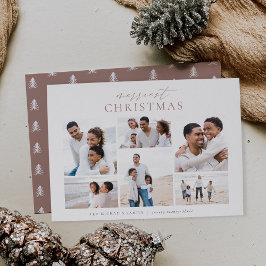 Cartão De Festividades Colagem de Fotografias Elegante 6 de Natal Merries