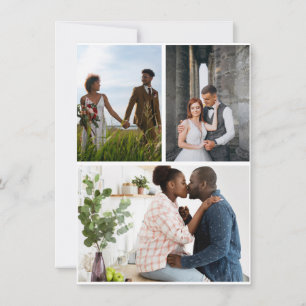 Cartão De Festividades Colagem de Fotografias Simples 3