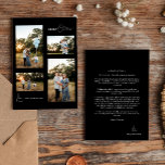 Cartão De Festividades Colagem de Fotografias Simples Preta no Natal Quat<br><div class="desc">Apresentando nosso Simples Natal Preto - Quatro design de Cartão de Feriado de Colagem de Fotos - Quatro Simples Natal, onde a simplicidade encontra elegância com um toque de charme de Natal. Oferecendo uma estética branca escura e brilhante que traz um senso de sofisticação limpa para suas férias, fazer uma...</div>