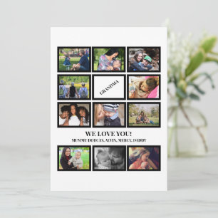 Cartão De Festividades Colagem de Fotos 11 Dia das Mães Avó Personalizado