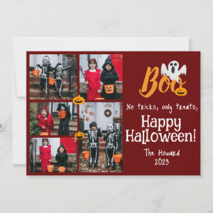 Cartão De Festividades Colagem de Fotos da Família das Abóboras Sinistras
