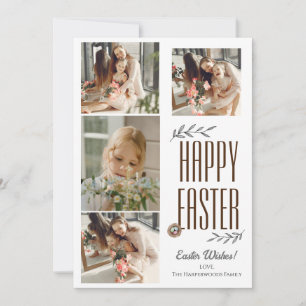 Cartão De Festividades Colagem de Fotos da Família de Felzs pascoa de Scr