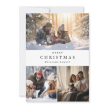 Colagem de Fotos da Família de Natal Minimalista