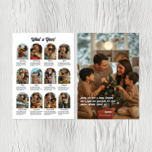 Colagem de Fotos da Família de Um Ano Natal Férias