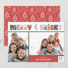 Cartão De Festividades Colagem de Fotos da Família Natal