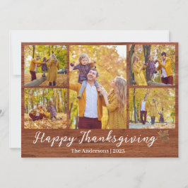 Cartão De Festividades Colagem de fotos da família rustic Modern de Ação 