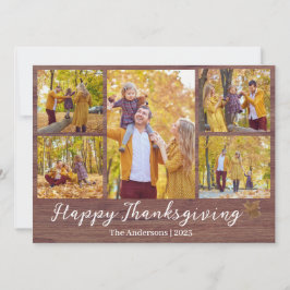 Cartão De Festividades Colagem de fotos da família rustic Modern de Ação 