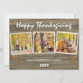 Cartão De Festividades Colagem de fotos da família rustic Modern de Ação 