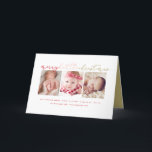 Cartão De Festividades Colagem de Fotos da Feliz do Bebê - Pequena Festa<br><div class="desc">Caligrafia Simples, Feliz, Manuscrito Colorido de Natal, 3 Cartão de Anúncio de Nascimento de Feriado de Colagem de Fotos / Primeiro Natal do Bebê. Projetado por gordura*fa*estanho. Fácil de personalizar com seu próprio texto, foto ou imagem. Para pedidos personalizados, entre em contato direto com o site "gorda*fa*tin". Encargos personalizados aplicam-se....</div>