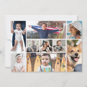Cartão De Festividades Colagem de Fotos de 9 Imagens