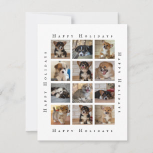 Cartão De Festividades Colagem de Fotos de Cachorros Personalizados no Na