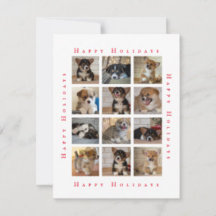 Cartão De Festividades Colagem de Fotos de Cachorros Personalizados no Na