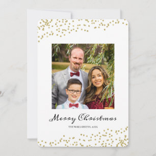 Cartão De Festividades Colagem de Fotos de Confete Brilhante de Natal em 