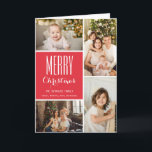 Cartão De Festividades Colagem de Fotos de Feriado 4 Completamente Person<br><div class="desc">Envie seus cartões de natal em estilo com este cartão de feriado de 4 fotos com uma coleção de fotos das suas fotos favoritas.</div>