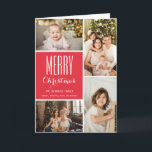 Cartão De Festividades Colagem de Fotos de Feriado 4 Completamente Person<br><div class="desc">Envie seus cartões de natal em estilo com este cartão de feriado de 4 fotos com uma coleção de fotos das suas fotos favoritas.</div>