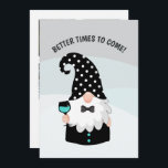 Cartão De Festividades Colagem de fotos de feriados felizes do Teal e do<br><div class="desc">Cartão de cartões de natal de Tendy Colways apresentando um gnomo bonito com um copo de champanhe. As fotos de instagram quadradas são ideais.</div>