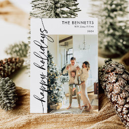 Cartão De Festividades Colagem de fotos de feriados felizes minimalistas