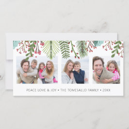 Cartão De Festividades Colagem de Fotos de Folhagem de Inverno