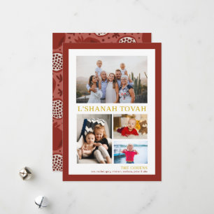 Cartão De Festividades Colagem de Fotos de L' Shanah Tovah Rosh Hashanah
