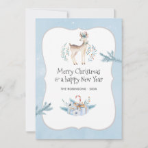 Colagem de Fotos de Natal com Aquarela Pastel