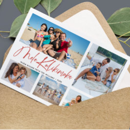 Cartão De Festividades Colagem de Fotos de Natal do Havaí Mele Kalikimaka