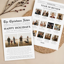 Colagem de Fotos de Natal do Jornal de Revisão do 