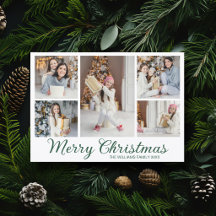 Colagem de Fotos de Natal Elegante Rota Verde
