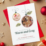 Cartão De Festividades Colagem de Fotos de Natal Familiar Moderna<br><div class="desc">Pet Photos Family Christmas Modern Holiday Card (Cartão de Natal para a família de fotos) Você pode adicionar facilmente suas fotos de animais de estimação clicando no botão "Personalizar"</div>
