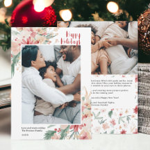 Colagem de Fotos de Natal Floral de Watercolor