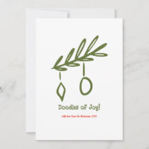 Colagem de Fotos de Natal Minimalista Doodles of J