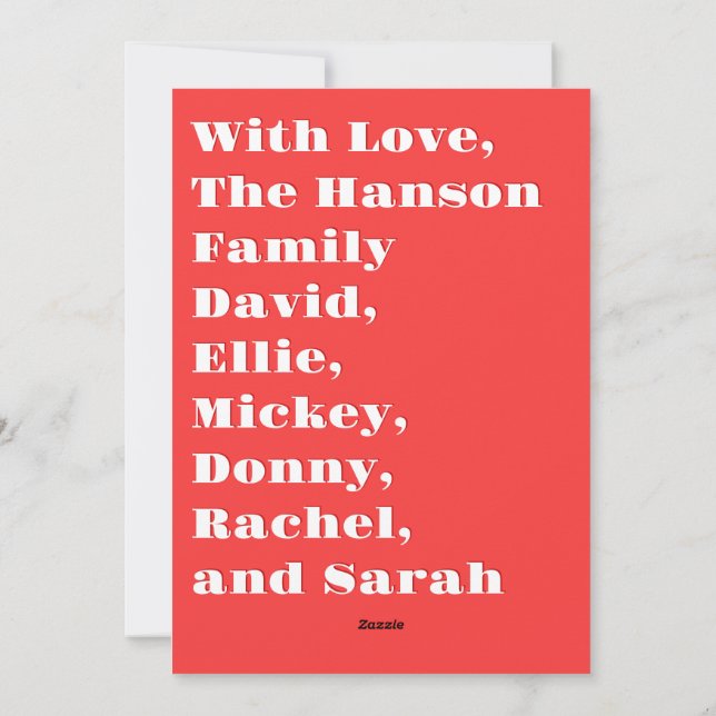 Cartão De Festividades Colagem de Fotos de Natal Moderno e Feliz (Verso)