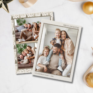Cartão De Festividades Colagem de Fotos de Natal Moderno para Família 4