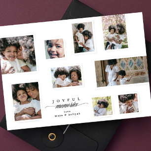 Cartão De Festividades Colagem de Fotos de Natal Momentos Modernos Alegre