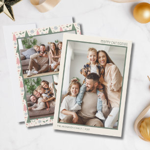 Cartão De Festividades Colagem de Fotos de Natal para a Família
