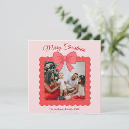 Cartão De Festividades Colagem de Fotos de Natal Personalizada e Fofa