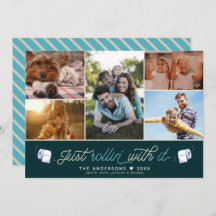 Colagem de fotos de papel higiênico com humor engr