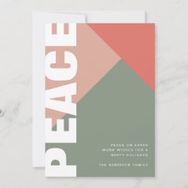 Cartão De Festividades Colagem de Fotos de Paz Moderna