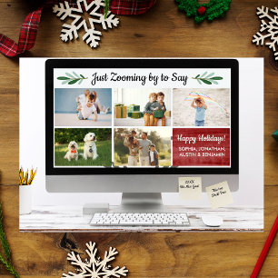 Cartão De Festividades Colagem de Fotos de Quarentena de Zoom Engraçado 