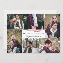 Cartão De Festividades Colagem de fotos do casal Romântico de Amor