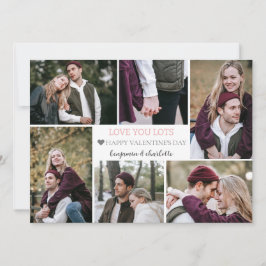 Cartão De Festividades Colagem de fotos do casal Romântico de Amor