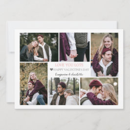 Cartão De Festividades Colagem de fotos do casal Romântico de Amor