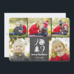 Cartão De Festividades Colagem de Fotos do Chalkboard Doodle Natal de 201<br><div class="desc">Receba "ohs and aahs" da família e amigos nesta época de Natal quando você enviar esta design de cartão de Natal única mostrando 5 fotos e apresentando um fundo de quadro com tipografia e ícones de rabisco que formam o texto "2019"! Entre em contato conosco se quiser que este design...</div>