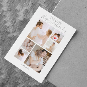 Cartão De Festividades Colagem de Fotos do Dia de os pais Feliz Moderno