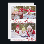 Cartão De Festividades Colagem de Fotos do Elegante Red Winter Berries Fo<br><div class="desc">Morangos vermelhos e amoras coloridas de amora-d'água de inverno em galhos destaque 3 fotos e a saudação MERRY CHRISTMAS. O verso oferece um lugar para adicionar uma mensagem especial... ou apague o texto de amostra para deixar o vazio de área. DICA DA FOTO: Para obter os melhores/mais rápidos resultados, escolha...</div>