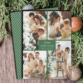 Cartão De Festividades Colagem de fotos do feliz ano novo 4