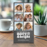 Cartão De Festividades Colagem de Fotos do Instagram Chalkboard 6<br><div class="desc">Que seus dias sejam Feliz e Brilho! Um design simples e moderno que destaca suas fotos. Esta amostra usa o Earlybird Frames. Se tiver algum problema com a sua imagem ou texto,  clique no botão personalizar e poderá mover as coisas e fazer alterações.</div>
