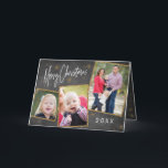 Cartão De Festividades Colagem de Fotos do Quadro de Chalkboard Falha Dou<br><div class="desc">Envie desejos para um Feliz Natal com este cartão de feriado moderno,  com uma colagem fotográfica em um fundo no estilo do quadro.</div>